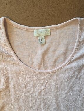 Forever 21 Pale Pink Textured Scoop Neck Tank Top